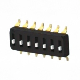 10 pcs : EDS07SGNNTR04Q - SWITCH SLIDE DIP SPST 0.025A 24V