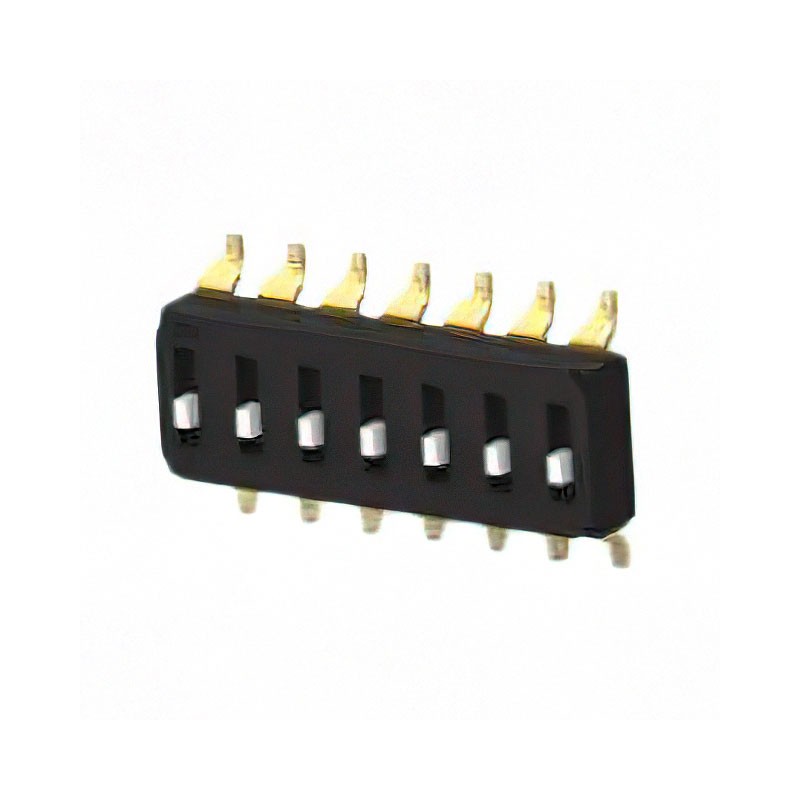 10 pcs : EDS07SGNNTR04Q - SWITCH SLIDE DIP SPST 0.025A 24V