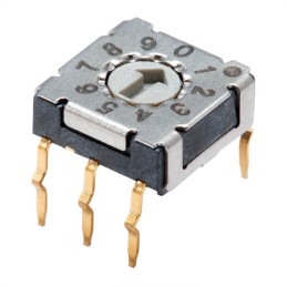 10 pcs : RDS-10S-7229-A-CR - SWITCH ROTARY DIP BCD 0.1A 50V