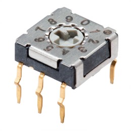 10 pcs : RDS-10S-7229-C-CR - SWITCH ROTARY DIP BCD 0.1A 50V