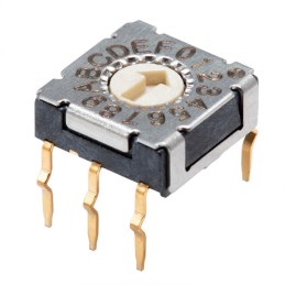 10 pcs : RDS-16S-7229-A-CR - SWITCH ROTARY DIP HEX 0.1A 50V