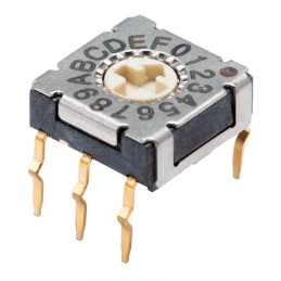 10 pcs : RDS-16S-7229-C-CR - SWITCH ROTARY DIP HEX 0.1A 50V