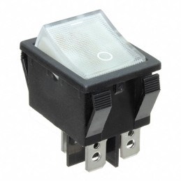10 pcs : R5BBLKCLRGF1 - SWITCH ROCKER DPST 20A 125V