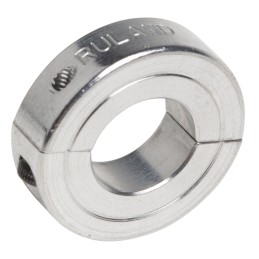 1 pcs - Ruland Shaft Collar Two Piece Clamp Screw, Bore 10mm, OD 20mm, W 5.5mm, Aluminium