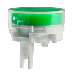 10 pcs : AT4013JF - CAP PUSHBUTTON ROUND CLEAR/GREEN