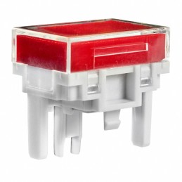 10 pcs : AT4027JC - CAP PUSHBUTTON RECT CLEAR/RED