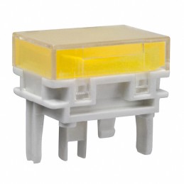 10 pcs : AT4027JE - CAP PUSHBUTTON RECT CLEAR/YELLOW