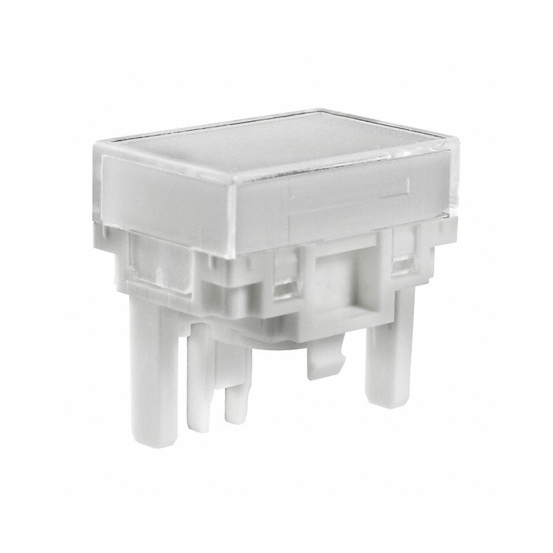 10 pcs : AT4130JB - CAP PUSHBUTTON RECT CLEAR/WHITE