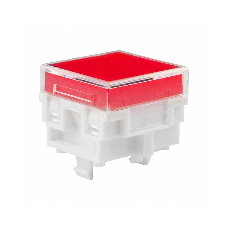 10 pcs : AT4162JC - CAP PUSHBUTTON SQUARE CLEAR/RED