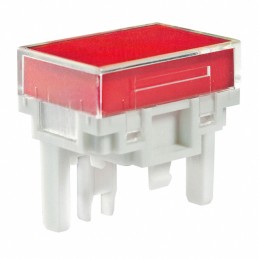 10 pcs : AT4163JC - CAP PUSHBUTTON RECT CLEAR/RED