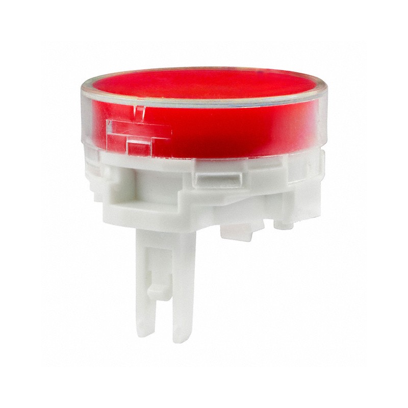 10 pcs : AT4164JC - CAP PUSHBUTTON ROUND CLEAR/RED