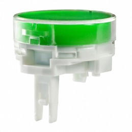 10 pcs : AT4164JF - CAP PUSHBUTTON ROUND CLEAR/GREEN