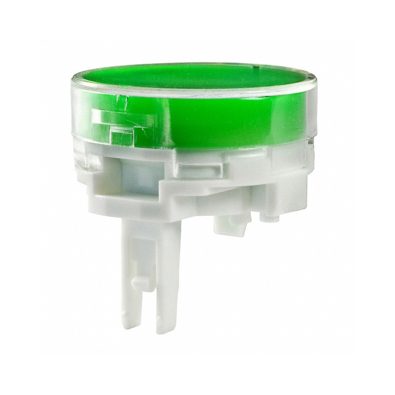 10 pcs : AT4164JF - CAP PUSHBUTTON ROUND CLEAR/GREEN