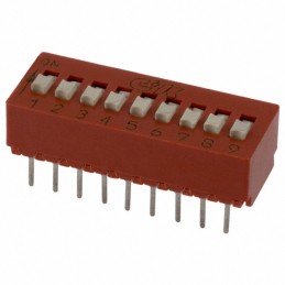 10 pcs : BD09 - SWITCH SLIDE DIP SPST 0.1A 5V
