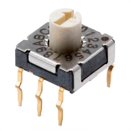 10 pcs : RDS-16S-7229-R-CR - SWITCH ROTARY DIP HEX 0.1A 50V
