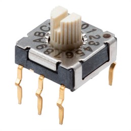 10 pcs : RDS-16S-7229-S-CR - SWITCH ROTARY DIP HEX 0.1A 50V