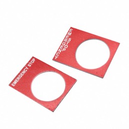 10 pcs : 2LP66 - LEGEND PLATE RED EMERGENCY STOP