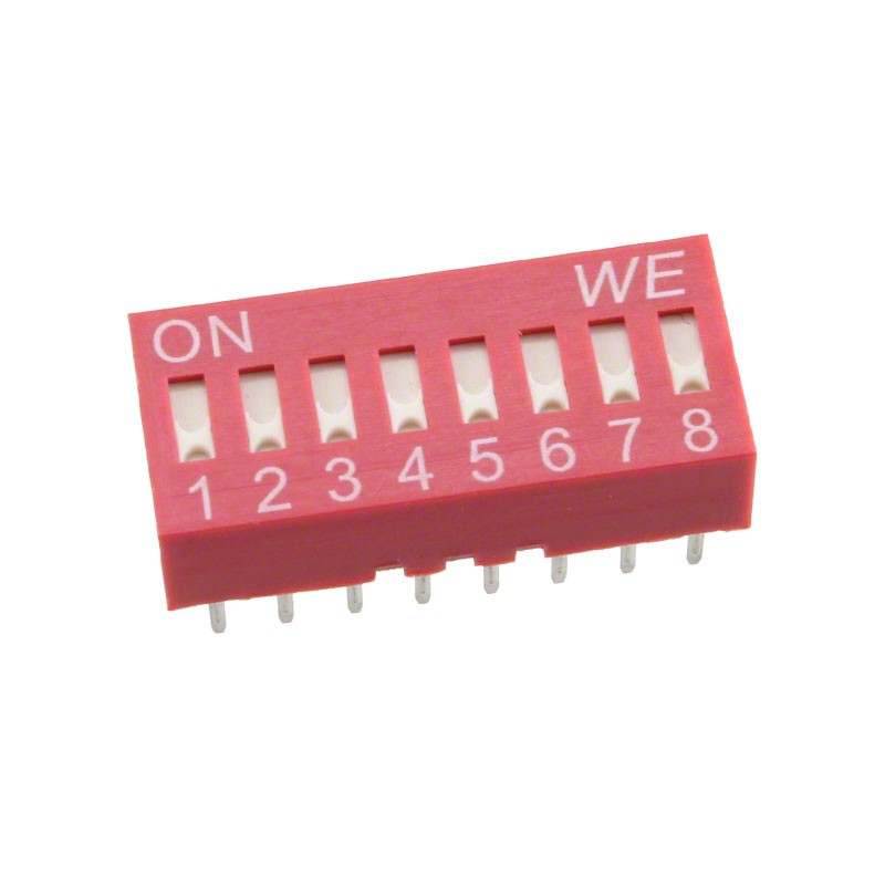 10 pcs : 418117170908 - SWITCH SLIDE DIP SPST 0.025A 24V