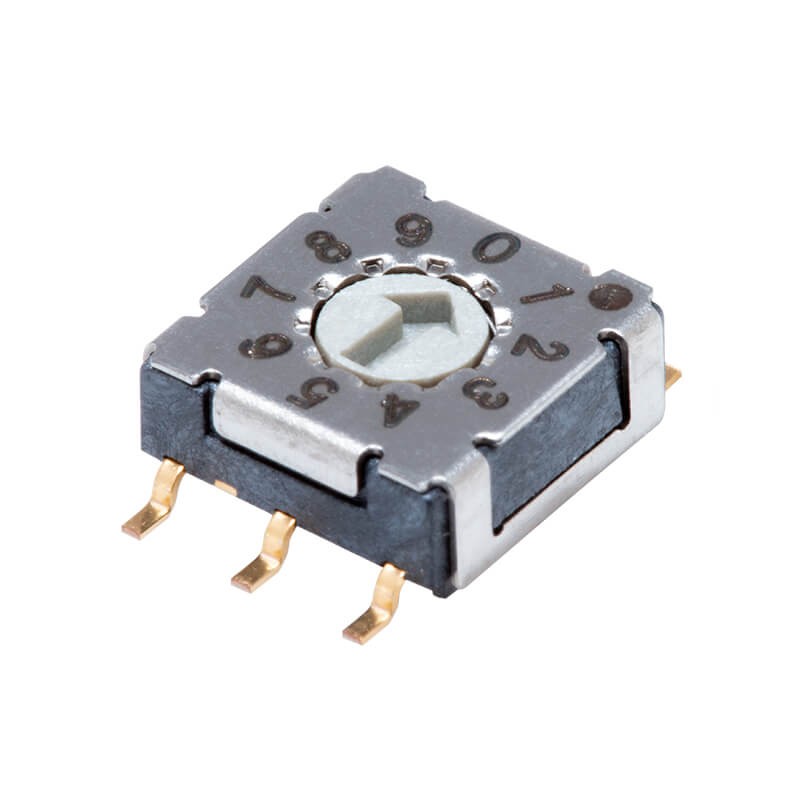10 pcs : RDS-10S-7229-A-SMT - SWITCH ROTARY DIP BCD 0.1A 50V
