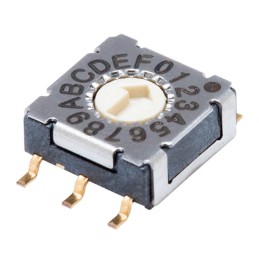 10 pcs : RDS-16S-7229-A-SMT - SWITCH ROTARY DIP HEX 0.1A 50V