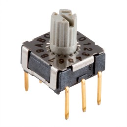 10 pcs : RDS-16S-74365-45A-D - SWITCH ROTARY DIP HEX 0.1A 42V