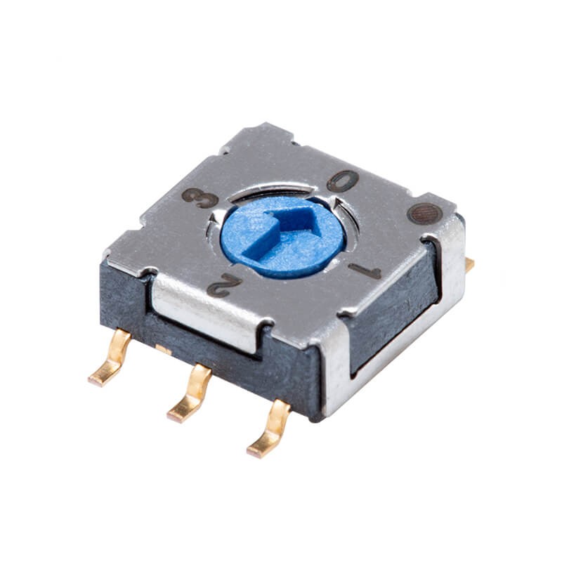 10 pcs : RDS-4S-7229-A-SMT - SWITCH ROTARY DIP BCD 0.1A 50V