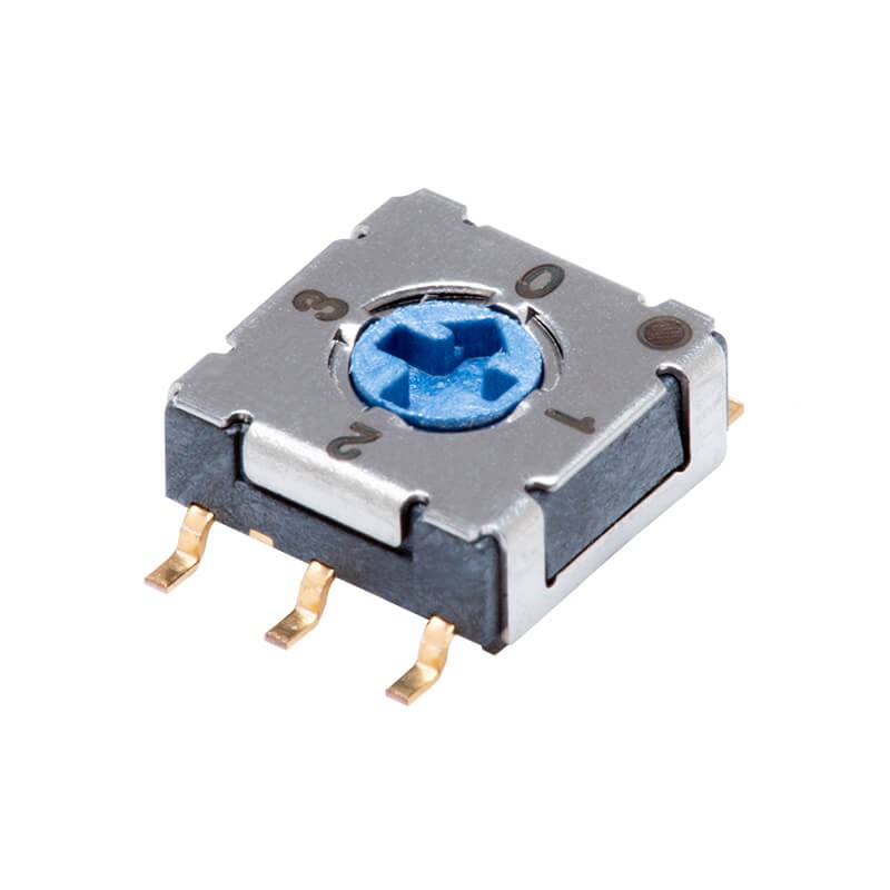 10 pcs : RDS-4S-7229-C-SMT - SWITCH ROTARY DIP BCD 0.1A 50V