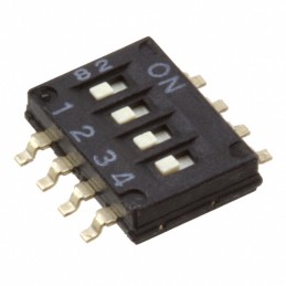 10 pcs : A6H-4102-P(VNM) - SWITCH SLIDE DIP SPST 0.025A 24V