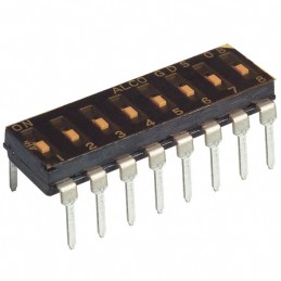 10 pcs : 1-1825006-3 - SWITCH SLIDE DIP SPST 0.025A 24V