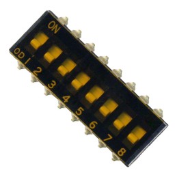 10 pcs : 4-1825059-2 - SWITCH SLIDE DIP SPST 0.025A 24V