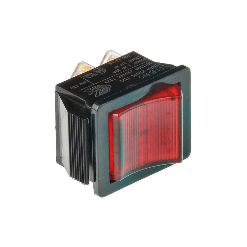 10 pcs : C1353VQNAA - SWITCH ROCKER DPST-NO 20A 250V