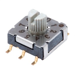 10 pcs : RDS-10S-7229-S-SMT - SWITCH ROTARY DIP BCD 0.1A 50V