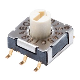 10 pcs : RDS-16S-7229-R-SMT - SWITCH ROTARY DIP HEX 0.1A 50V
