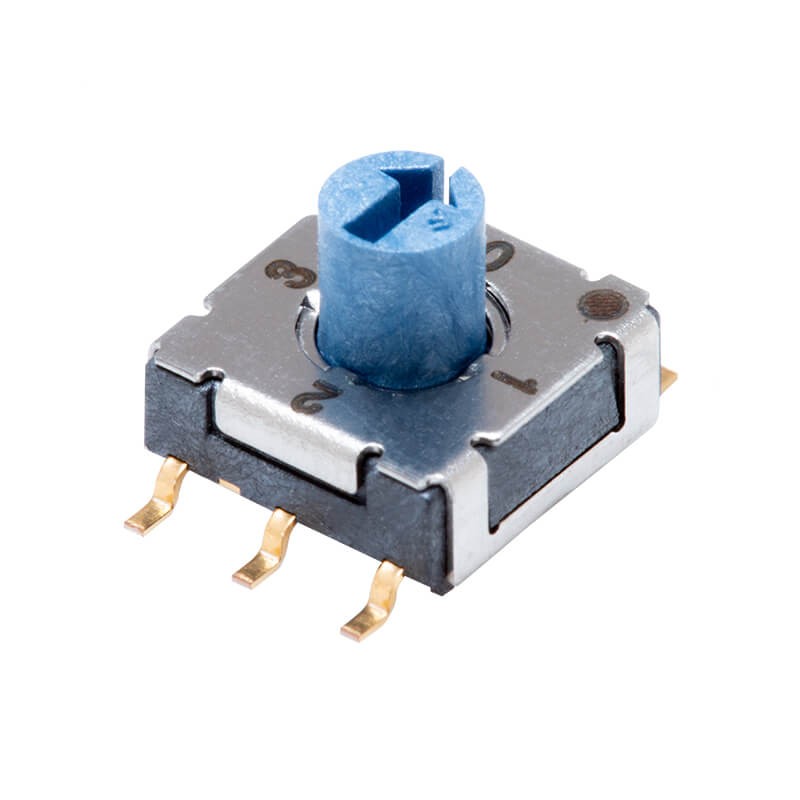 10 pcs : RDS-4S-7229-R-SMT - SWITCH ROTARY DIP BCD 0.1A 50V