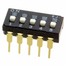 10 pcs : CFS-0502MC - SWITCH SLIDE DIP SPST 0.1A 6V