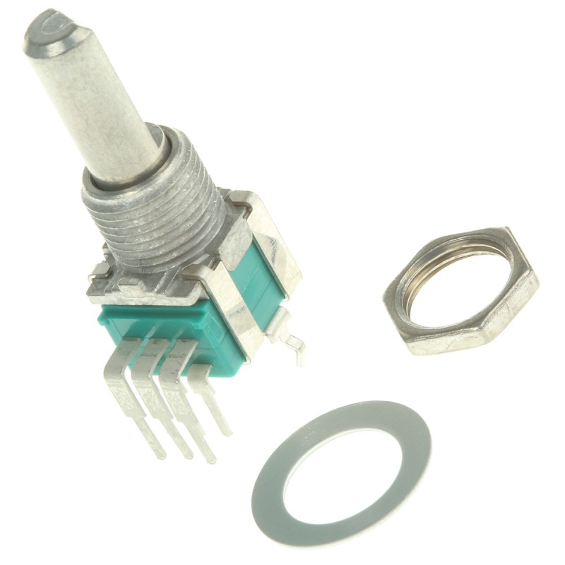 1 pcs - Alps Alpine 10kΩ Rotary Potentiometer 2-Gang Through Hole, RK09L12D0A1T