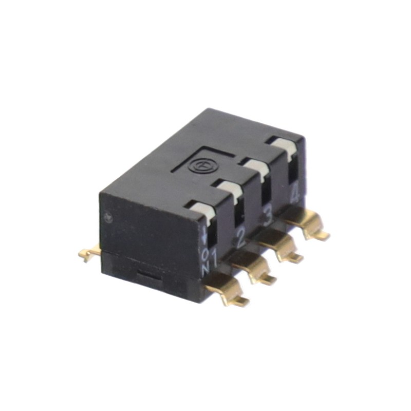 10 pcs : A6SR-4101-P - SWITCH PIANO DIP SPST 0.025A 24V