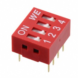 10 pcs : 418117170904 - SWITCH SLIDE DIP SPST 0.025A 24V
