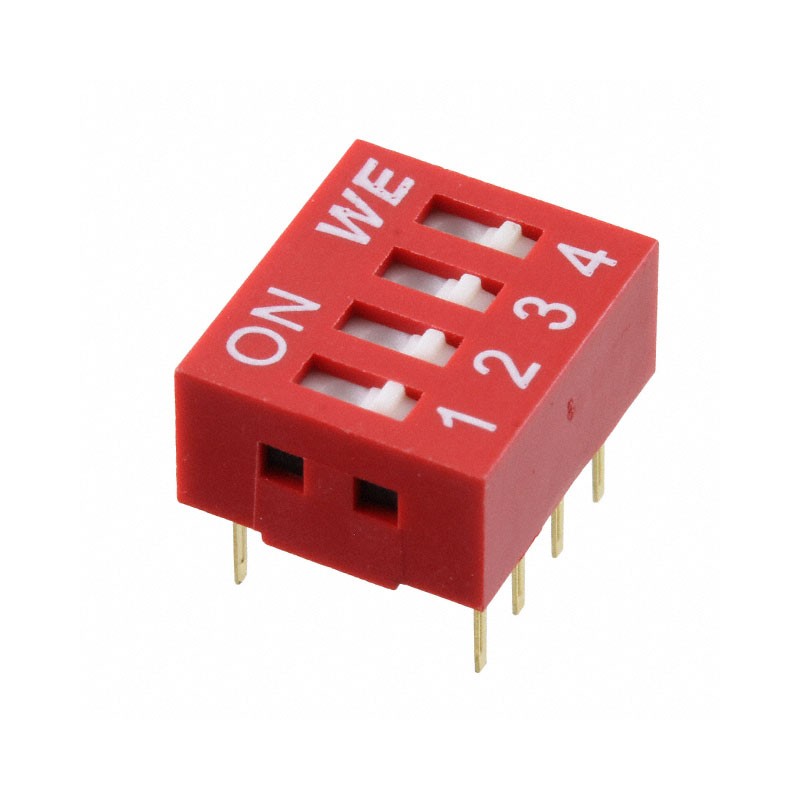 10 pcs : 418117170904 - SWITCH SLIDE DIP SPST 0.025A 24V