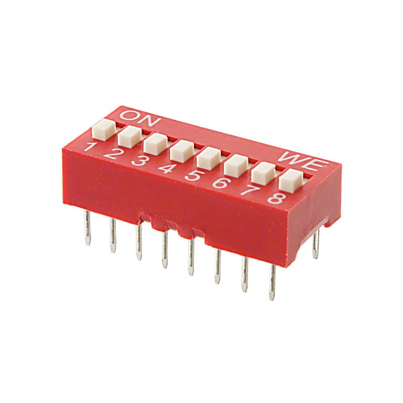 10 pcs : 418117270908 - SWITCH SLIDE DIP SPST 0.025A 24V