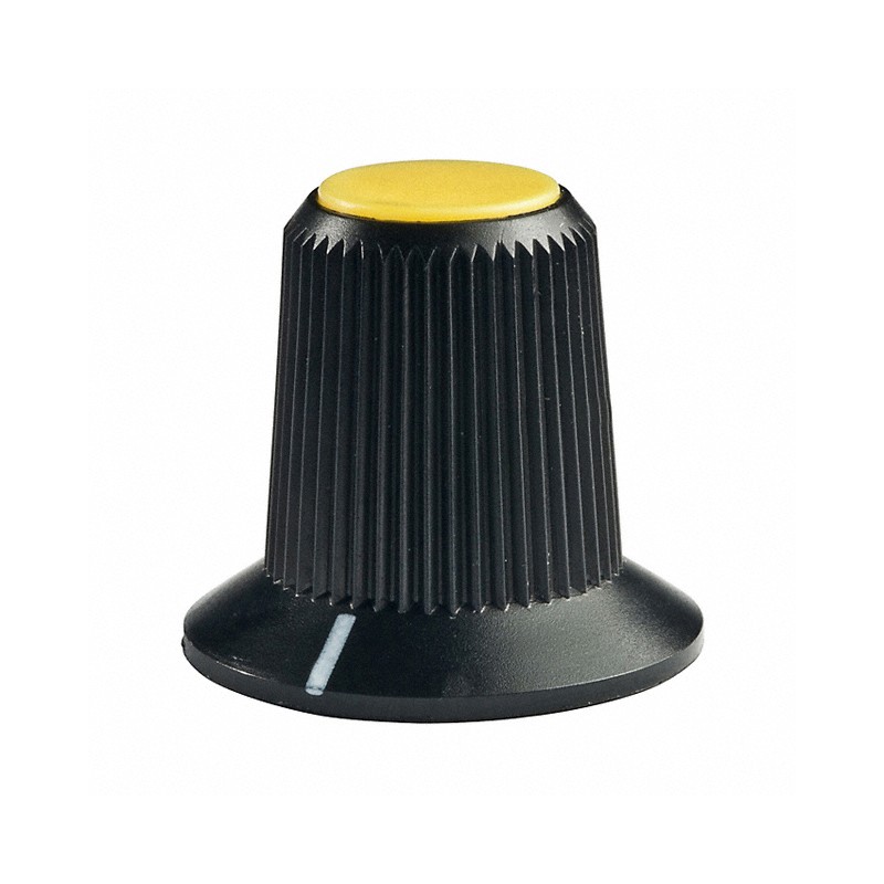 10 pcs : AT4103E - SW CAP SMALL ROTARY KNOB YELLOW