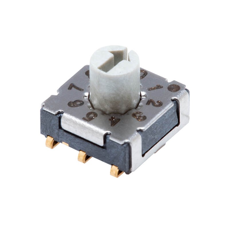 10 pcs : RDS-10S-7229-R-JSMT - SWITCH ROTARY DIP BCD 0.1A 50V
