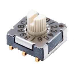 10 pcs : RDS-16S-7229-S-JSMT - SWITCH ROTARY DIP HEX 0.1A 50V