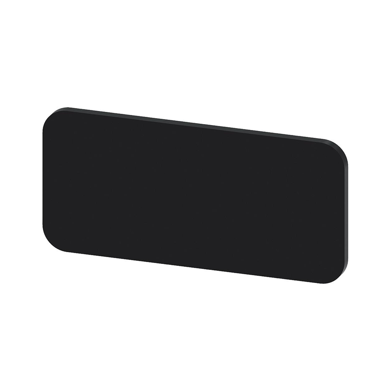 10 pcs : 3SU19000AC160AA0 - INSCR. PLATE, BLACK 12.5 X 27MM,