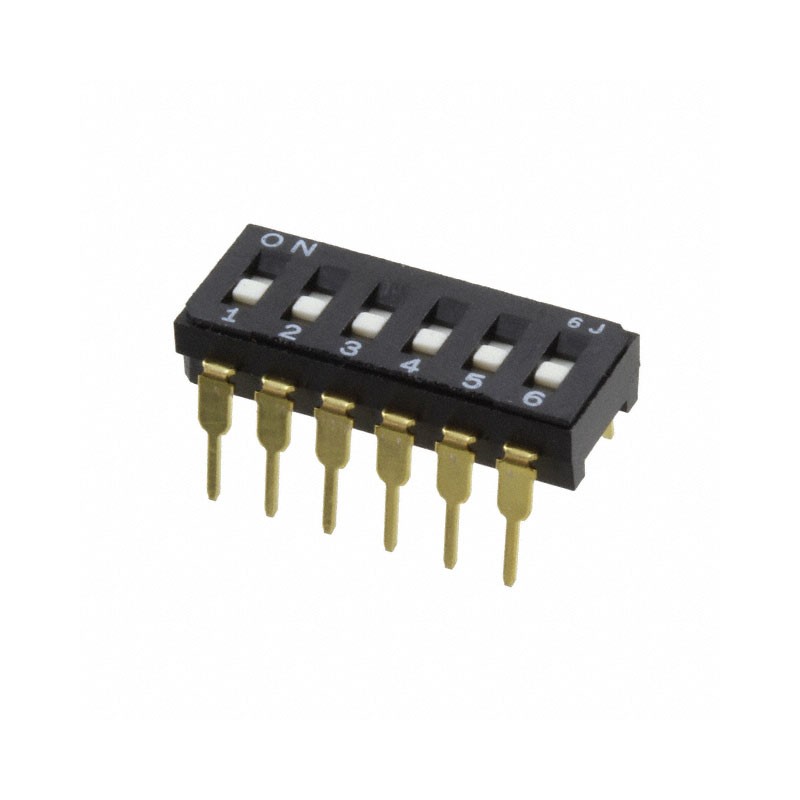 10 pcs : CFS-0601MC - SWITCH SLIDE DIP SPST 0.1A 6V