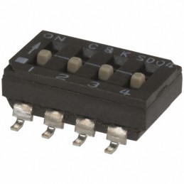 10 pcs : SD04H1SB - SWITCH SLIDE DIP SPST 0.1A 25V