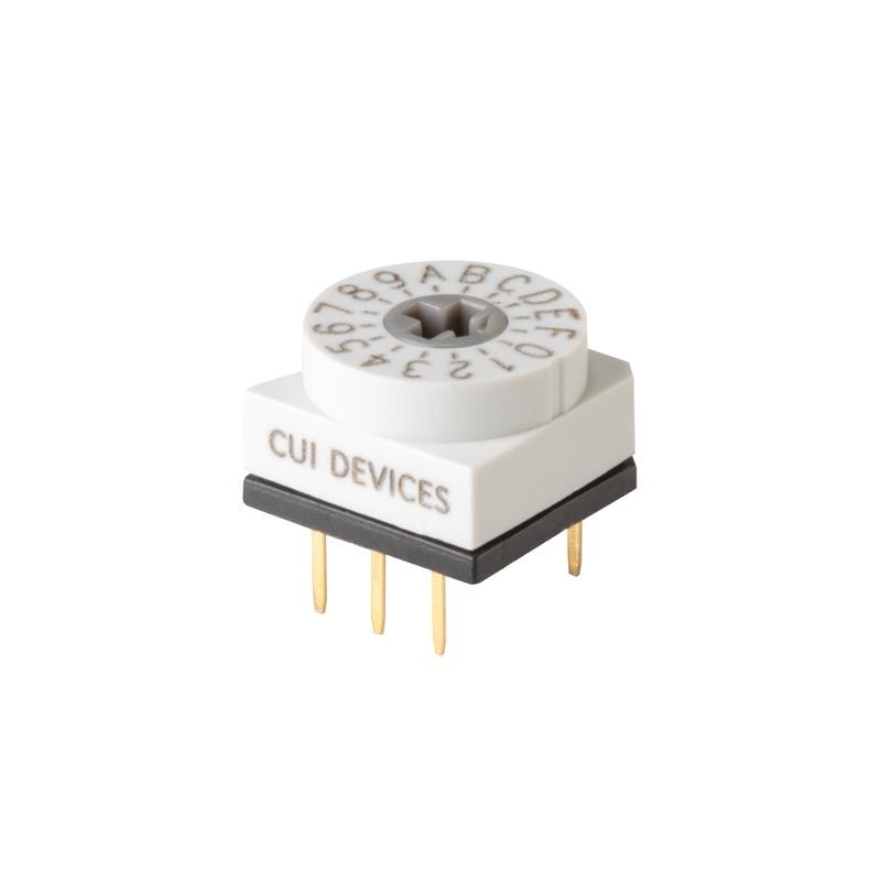 10 pcs : RDS3-16S-1065-D - SWITCH ROTARY DIP HEX 0.15A 42V