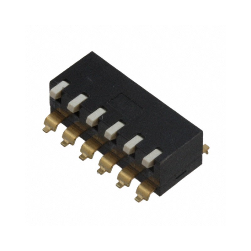 10 pcs : A6SR-6104-P - SWITCH PIANO DIP SPST 0.025A 24V