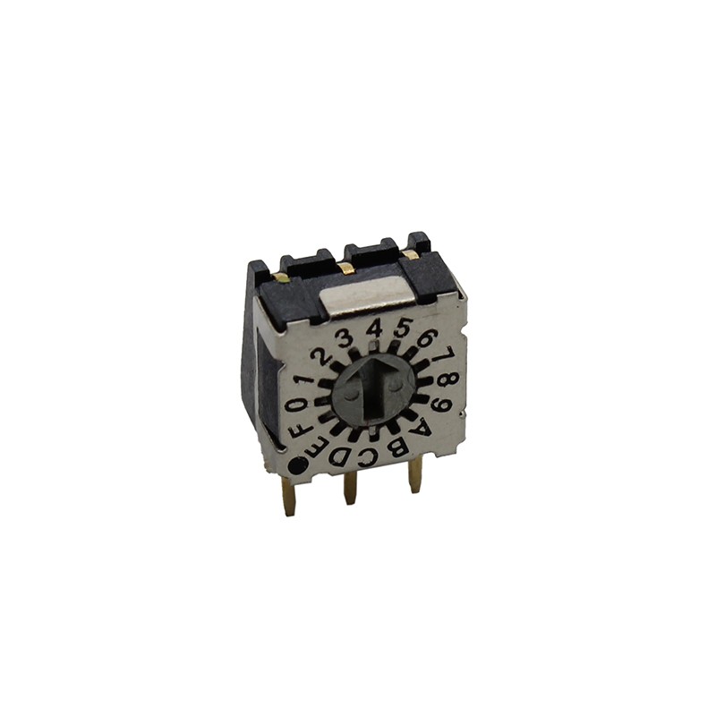 10 pcs : RD07A16RVAT - SWITCH ROTARY DIP HEX 0.1A 50V