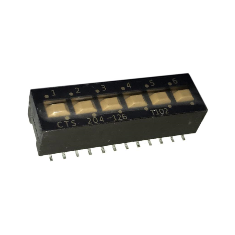 10 pcs : 204-126ST - SWITCH SLIDE DIP SPDT 0.05A 24V